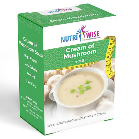 Cream of Mushroom Diet Protein Soup (7/Box) - NutriWise - Doctors Weight Loss