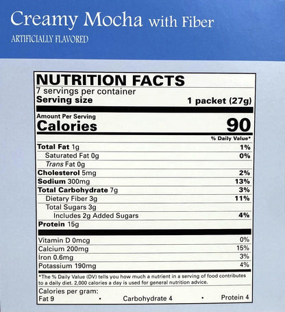 Creamy Mocha with Fiber Shake or Pudding Nutrition - BestMed - Doctors Weight Loss