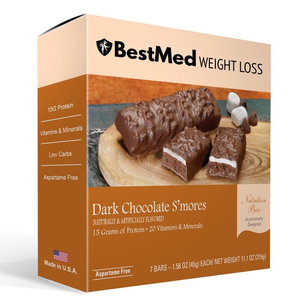 BestMed - Dark Chocolate S'mores Bar (7/Box)