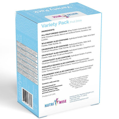 Variety Pack Diet Protein Fruit Drink (7/Box) - Nutriwise - Doctors Weight Loss