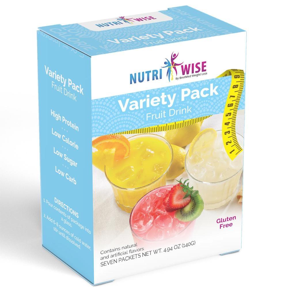 Variety Pack Diet Protein Fruit Drink (7/Box) - Nutriwise - Doctors Weight Loss