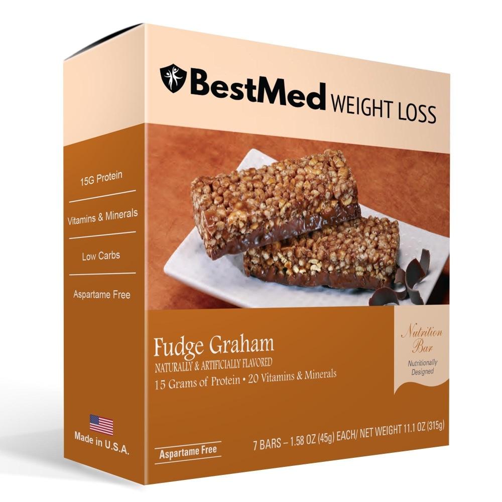 Fudge Graham High Protein Nutrition Bar (7/Box) - BestMed - Doctors Weight Loss