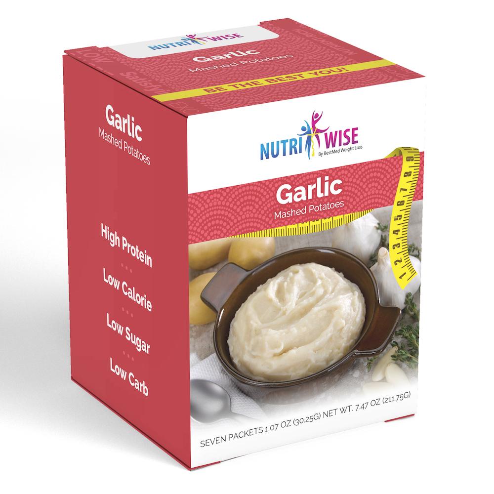 High Protein Garlic Mashed Potatoes Diet Entree (7/Box) - NutriWise - Doctors Weight Loss