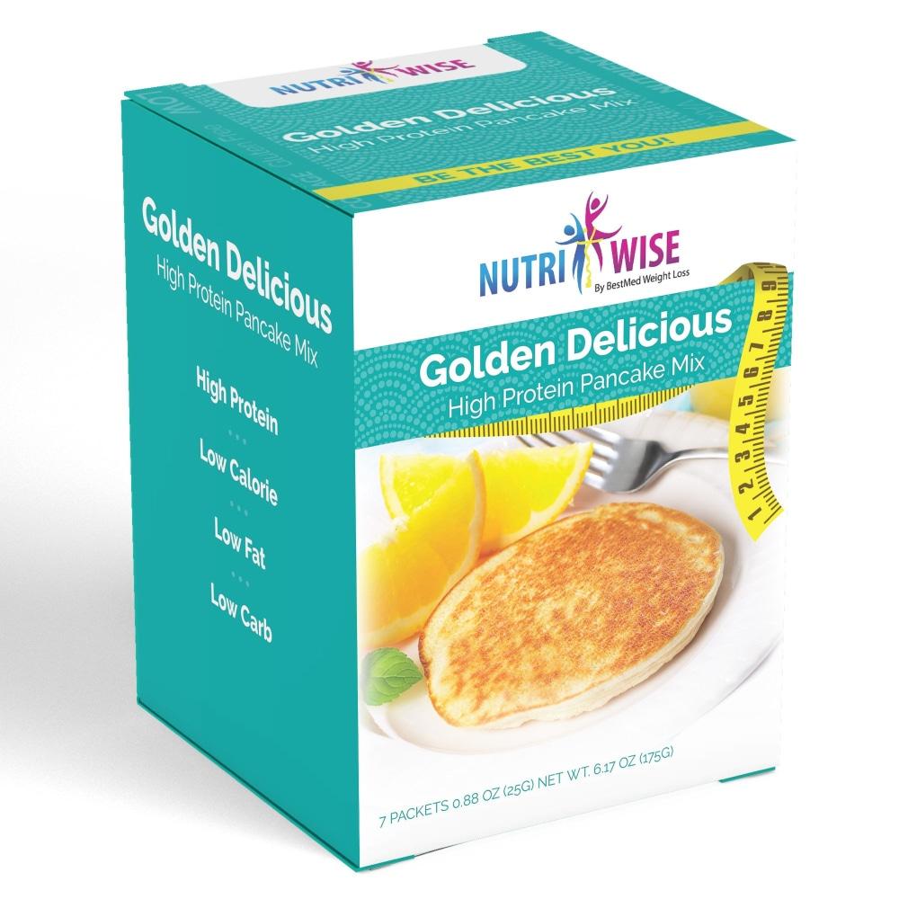 Diet Golden Delicious Protein Pancake Mix (7/Box) - NutriWise - Doctors Weight Loss
