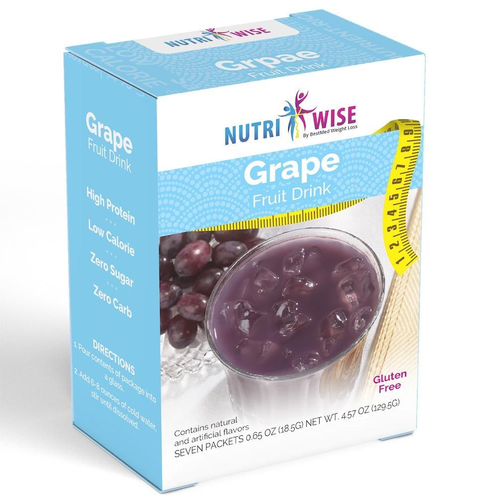 Grape Diet Protein Fruit Drink (7/Box) - Nutriwise - Doctors Weight Loss