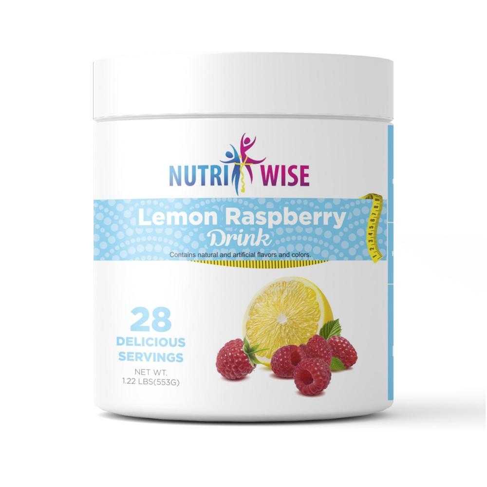 Lemon Raspberry Diet Protein Drink Canister (28 servings) - NutriWise - Doctors Weight Loss