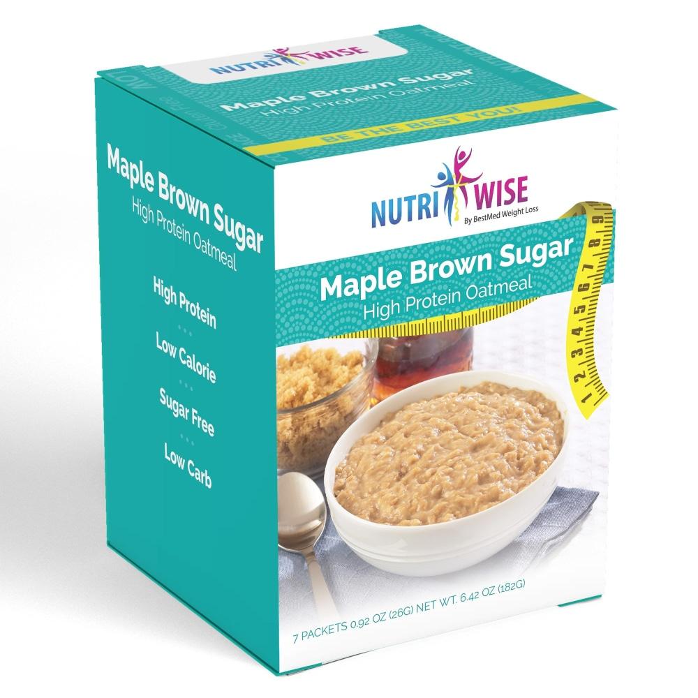 Diet High Protein Oatmeal with Maple Brown Sugar (7/Box) - NutriWise - Doctors Weight Loss