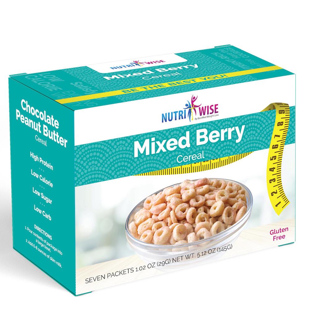 Mixed Berry Diet Protein Cereal (5/Box) - NutriWise - Doctors Weight Loss