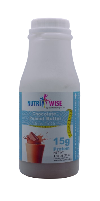 NutriWise - Chocolate Peanut Butter Shake (6-Pack Bottles) - Doctors Weight Loss