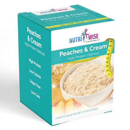 NutriWise® Peaches & Cream Oatmeal (7/Box) - Doctors Weight Loss