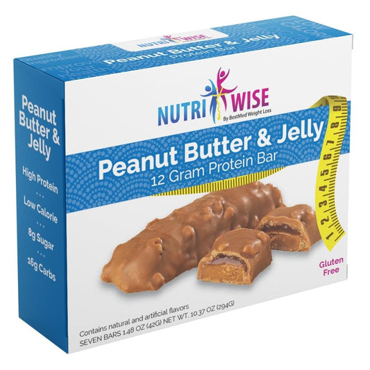 NutriWise - Peanut Butter & Jelly Bar (7/Box) - Doctors Weight Loss