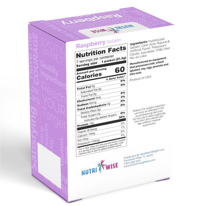 NutriWise - Raspberry Gelatin (7/Box) - Doctors Weight Loss
