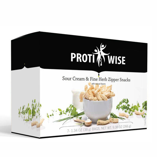 ProtiWise - Sour Cream & Fine Herb Zipper Snacks (7/Box) - Doctors Weight Loss