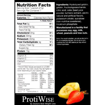 ProtiWise - Strawberry Banana Gelatin (7/Box) - Doctors Weight Loss