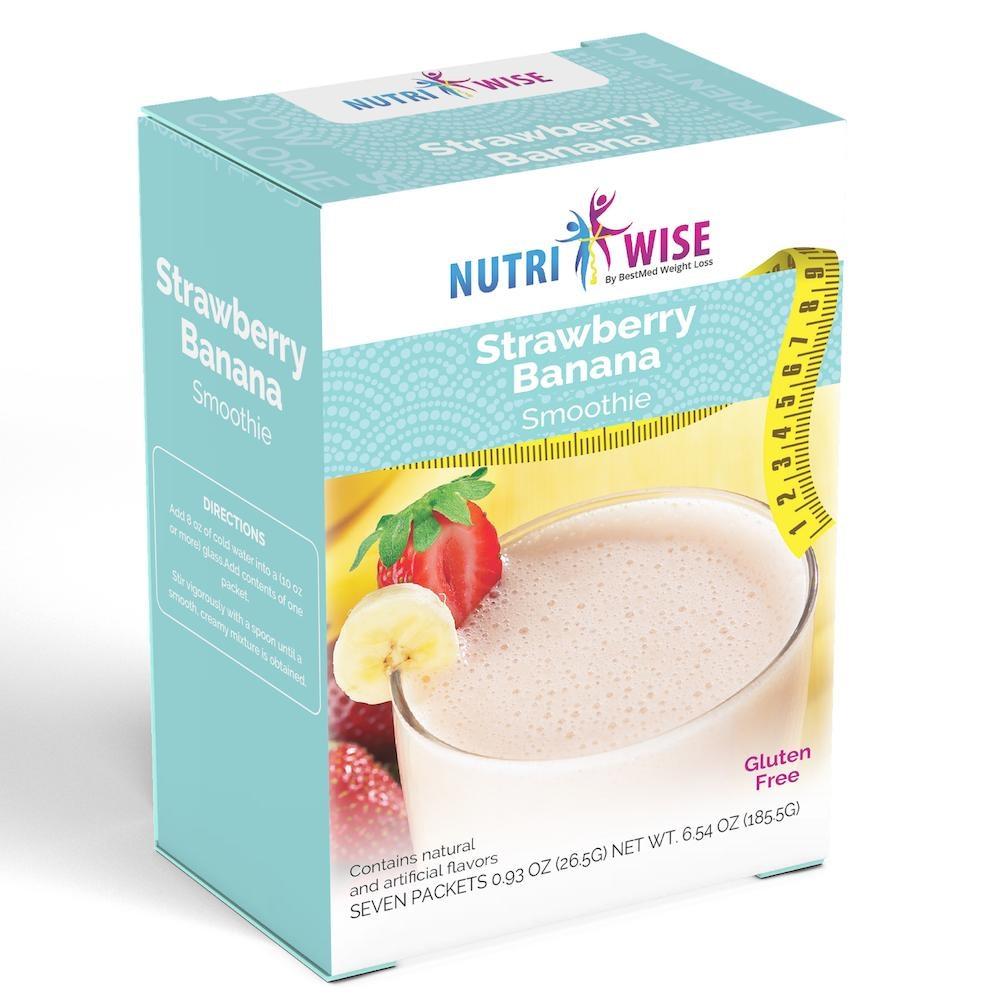 NutriWise® Strawberry Banana Smoothie (7/Box) - Doctors Weight Loss