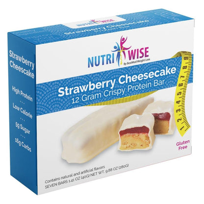 NutriWise - Strawberry Cheesecake Bar (7/Box) - Doctors Weight Loss