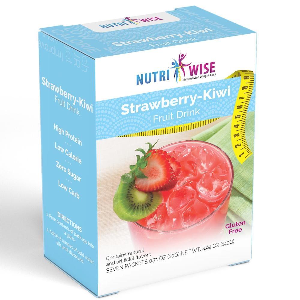 NutriWise® Strawberry-Kiwi Fruit Drink (7/Box) - Doctors Weight Loss