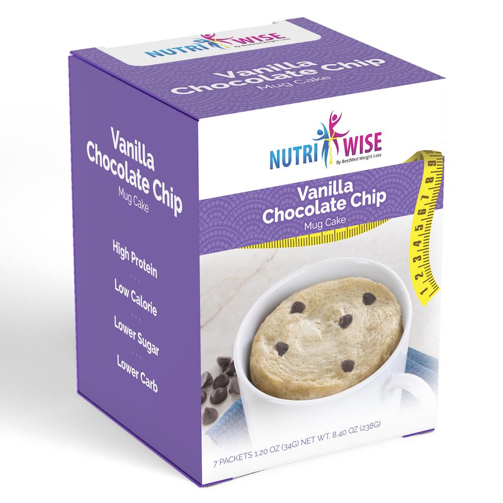 NutriWise® Vanilla Chocolate Chip Mug Cake (7/Box) - Doctors Weight Loss