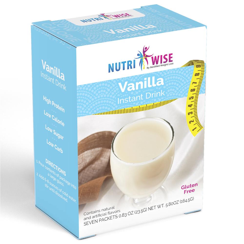 NutriWise® Vanilla Instant Drink (7/Box) - Doctors Weight Loss