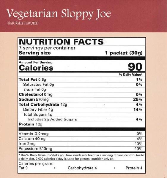 Vegetarian Sloppy Joe (7/Box) - BestMed - Doctors Weight Loss