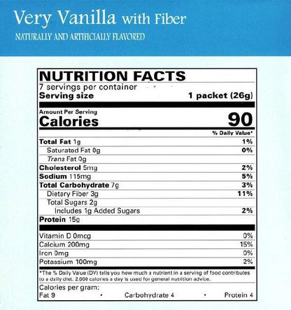 Very Vanilla with Fiber Shake and Pudding Nutrition - BestMed - Doctors Weight Loss