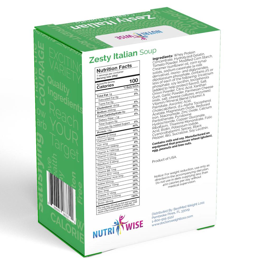NutriWise - Zesty Italian Soup (7/Box) - Doctors Weight Loss